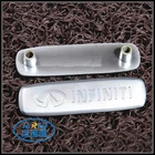 Custom cheap design metal foot tag for car mat