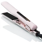 Private label brown LCD ionic hair flat iron, custom ionic hair straightener