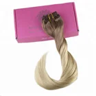 Cheap hair bundles hand tied weft hair extension Brazilian remy human hair clip in