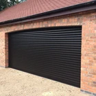 Modern black aluminum soundproof exterior rolling shutter door