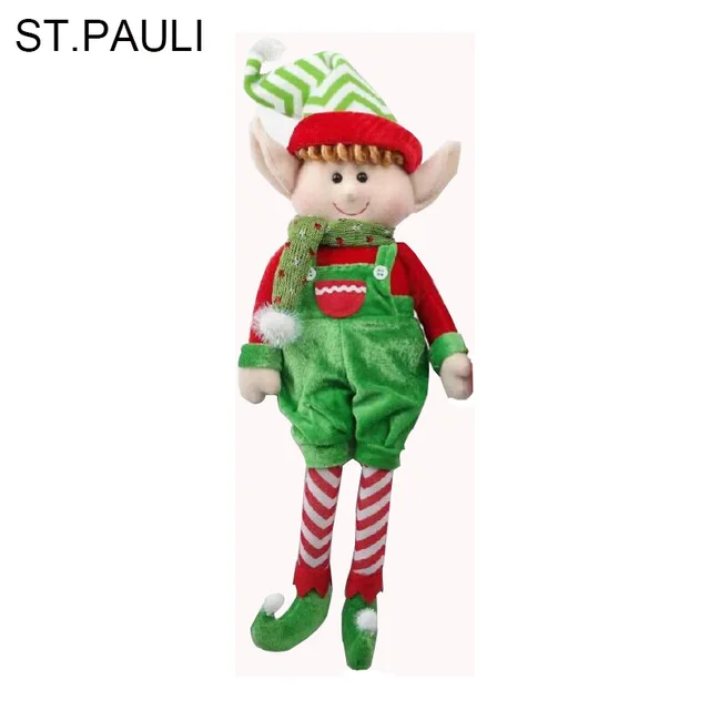 holiday indoor decoration kids gift toy plush elf doll for