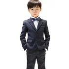 2019 high end fabric plaid checked formal wedding tailored kids suit for boys children