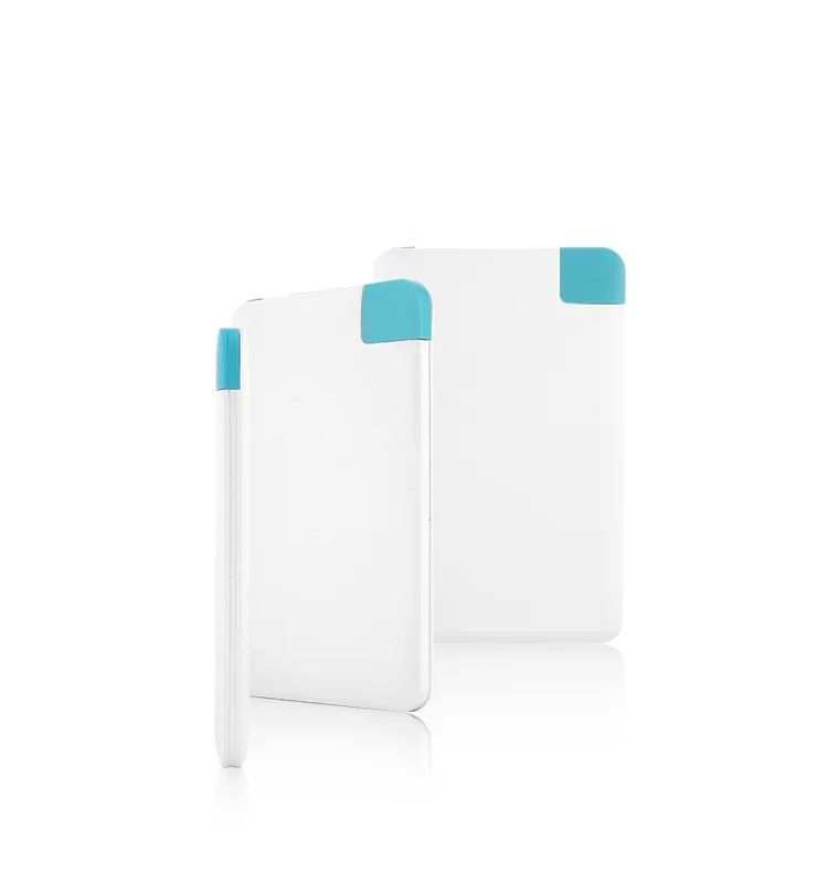 Portable Ultra Thin 2500 mAh Credit Card Power Bank ,Built-In All-in-One Cable for iOS and Android Devices - ANKUX.COM