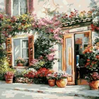 GX9920- 40*50 Yiwu supply SGS picture of handmade beautiful flower house oil painting decoration living room