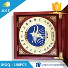 Award Custom Design Souvenir Gold Round Shape Plaque Award With Wooden Box Sports Souvenir Plates