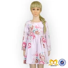 Kids Cotton Frocks Design Dress Long Sleeves Flower Baby Dress New Style Mew Model Girl Dress