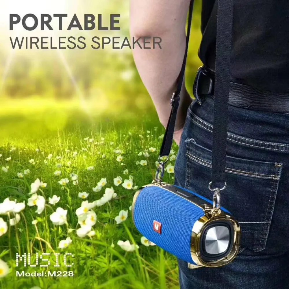 New M228 Wireless Blue tooth Speaker Subwoofer Portable Blue tooth Audio with TF u-disk outdoor speaker - ANKUX.COM