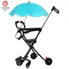 Small simple tricycle kids steel frame children stroller tricycle seats folding child tricycle stroller for sell