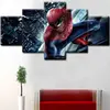 2018 Pangoo Fashion Spider Man Colorful Oil Canvas Painting 5 Pieces Group Canvas Art Picture For Home Decor