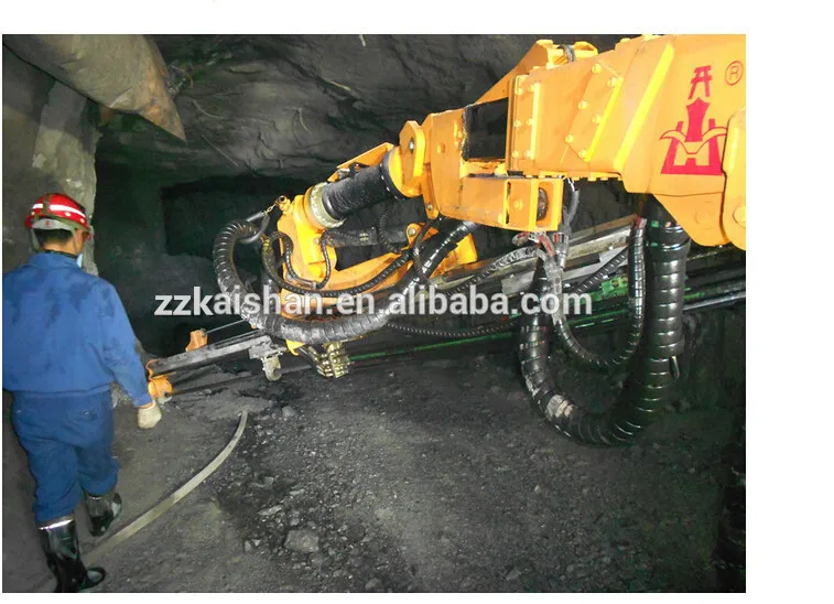Platinum mining single boom electro hydraulic jumbo drill rig 360 degree