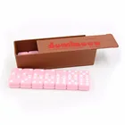 Excite double 6 domino rally pink & white 28 pieces case
