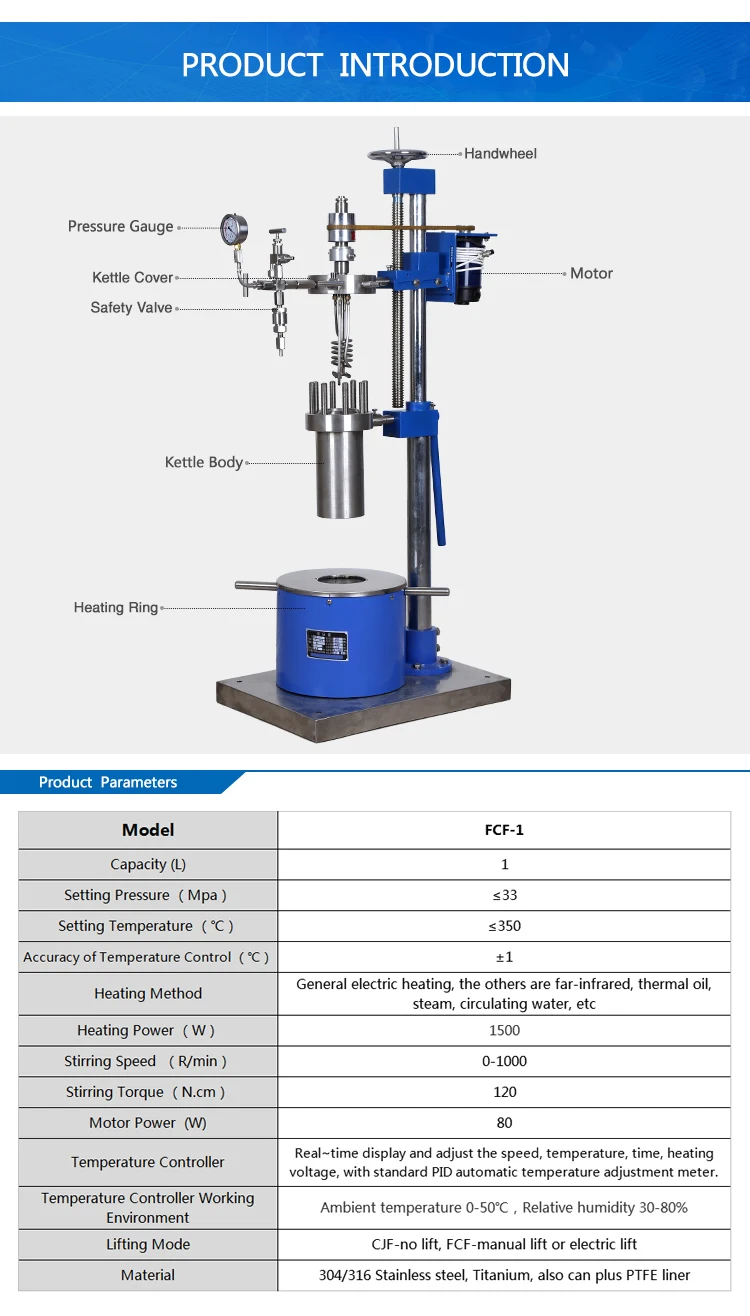 High Pressure Chemical Reaction Equipment Price Of High Pressure Reaction Kettle