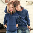 OEM Plain Blank Fleece Pullover Hoodie Navy Blue 80% Cotton 20% Polyester Hooded Sweatshirt With Kangaroo Pocket