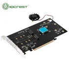 Fully dissipated support 2280 ssd PCIe Gen3 8x to 2 port M.2 M-Key Adapter