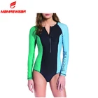 2018 new designs custom brand long sleeve one piece ladies swimwear