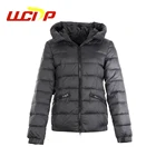 Newest design winter heavy warm packable outdoor fashion fur women down jacket for ski