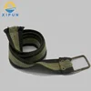 Plus size waist latest design striped nylon fabric webbing belt with alloy buckle with cheap price