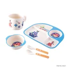 Bamboo Fiber Tableware For Children Plate Kids Dinnewarer Set