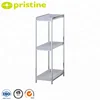 household 3 tier metal shelving shelf storage rack