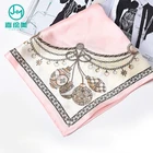 Small Bulk Promotional Custom Printed Silk Scarves Ladies