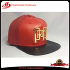 custom metal gold plate logo snapback hats and caps men red python leather snapback hat
