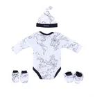 High quality plain 3pcs newborn baby clothes romper