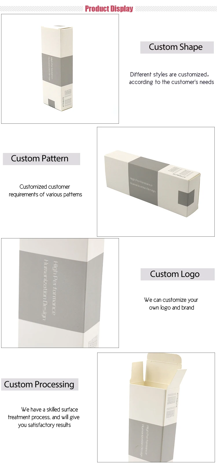 custom 350g paper card boxes cmyk printing carton gift box