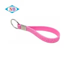 Bulk cheap silicone wristband key ring logo embossed silicone custom keychain