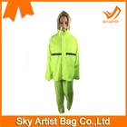 Unisex Waterproof Breathable Cycling Rain Coat Suit With Hoods