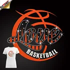 Wholesale custom rhinestone ISS Flock Love Basketball Crystal Design sports transfer designs for T-shirts