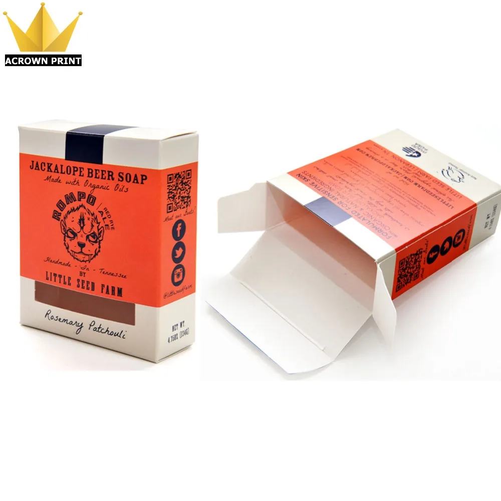 custom recycled paper handmade pulp soap box packaging