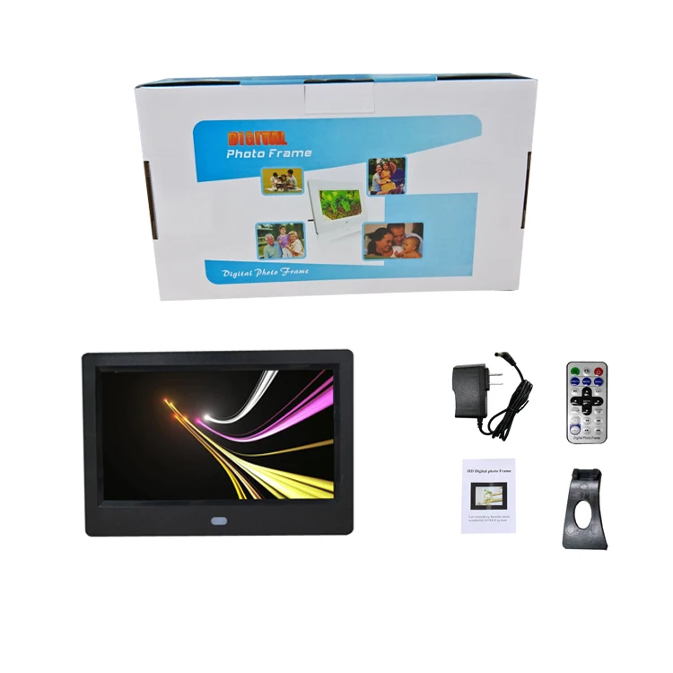 Bulk durable autoplay video picture commercial gift 7 inch digital photo frame