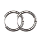 Hoyoo New arrival charm earring jewelry polished small round circle silver plated earring for women girls