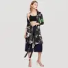 cz38114w New Arrival Aliexpress Amazon Hot Sale 2018 Summer 3 styles New Lace V Neck Print Women Kimono Dress