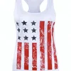 HOT Fashion Women's American Flag Vest Print Sleeveless Crop Top Tees Blouses UK