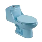 2019 innovative product ceramic color toilet blue toilet in blue toilet #8622
