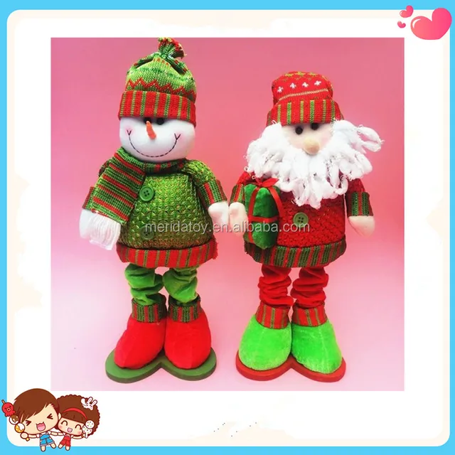 sale christmas decoration santa claus plush toy stuffed snowman