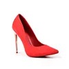 2019 Classic Ladies Red Suede Pointed Toe Heels Dress Women Shoes