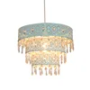 high quality hotel acrylic pendant lampshade with metal decoration