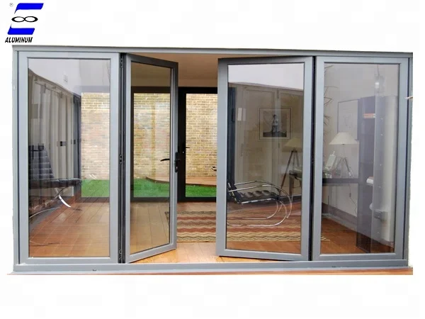 Tempered glass casement door swinging door for internal