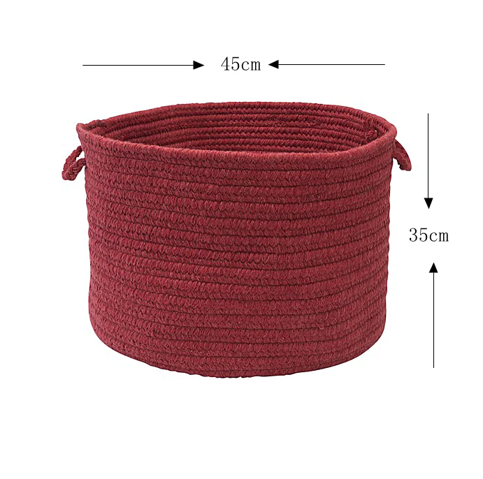 handcraft cheap household knitting cotton rope storage basket