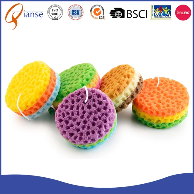 assurance hot selling natural round pu foam body bath sponge