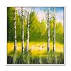 Chinese Art Oil Painting Hand Painted Abstract Oil Painting Forest Painting