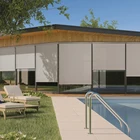 Durable easy clean automatic patio outdoor blackout roller blinds with cassette and side track