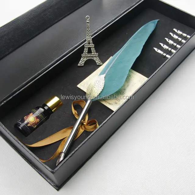 creative promotional gifts europe style feather pen set,gift