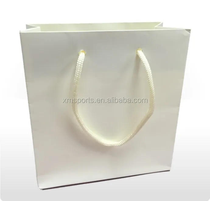 wholesale high quality ivory board paper shopping bags with