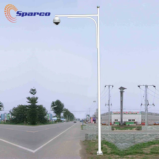 High Quality Cctv Camera Pole Customized 20ft 6m Round Tapered