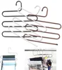 5 Tier S Shaped Stainless Steel Hanging Holder Hook for Wardrobe Closet Clothes Pants Tie Belt Scarf Storage Rack Organizer