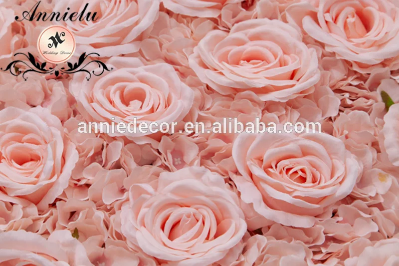 Hand made Artificial Rose Flower wall artificial flower panels wedding artificial flower wall