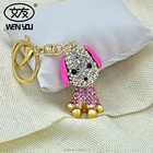 fancy sublimation crystal couple floating logo acrylic metal custom Key Chain